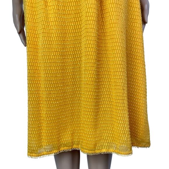 Revolve x House of Harlow 1960 Ines Pleated V-Neck Yellow Midi Dress - Picture 7 of 12